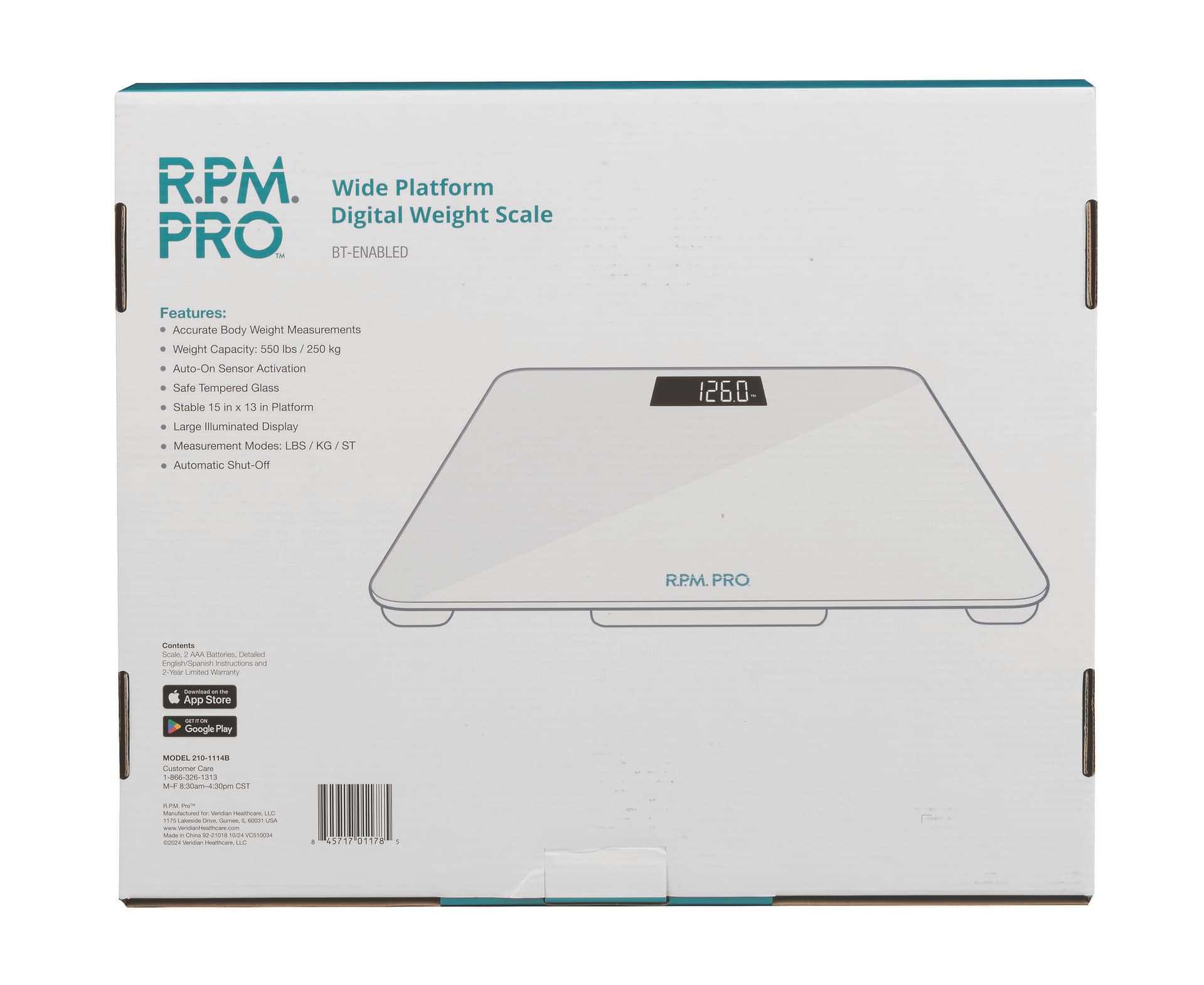 RPM Wide-platform Digital Weight Scale Bluetooth - Image 3