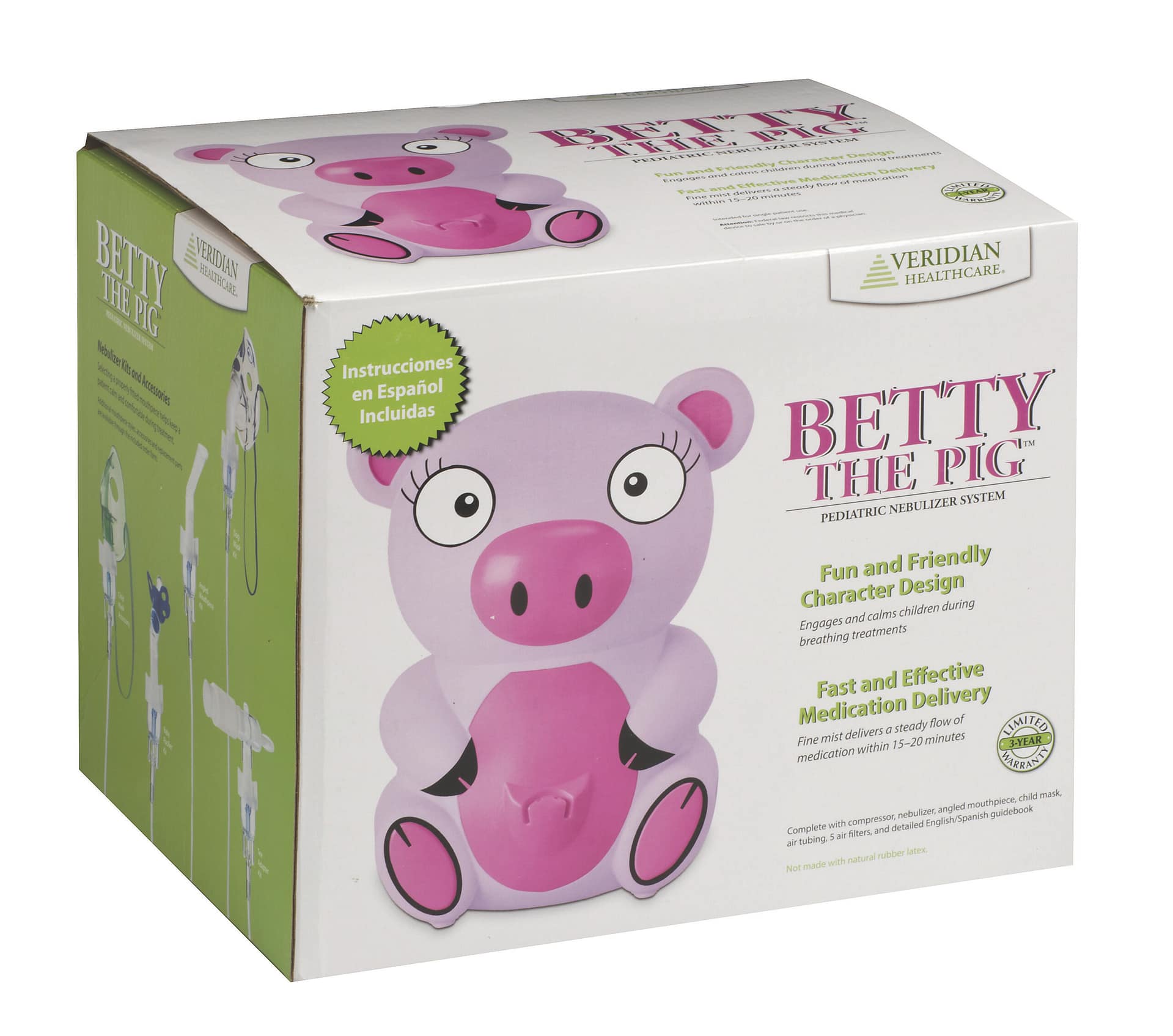 Betty the Pig Pediatric Compressor Nebulizer System - Image 4